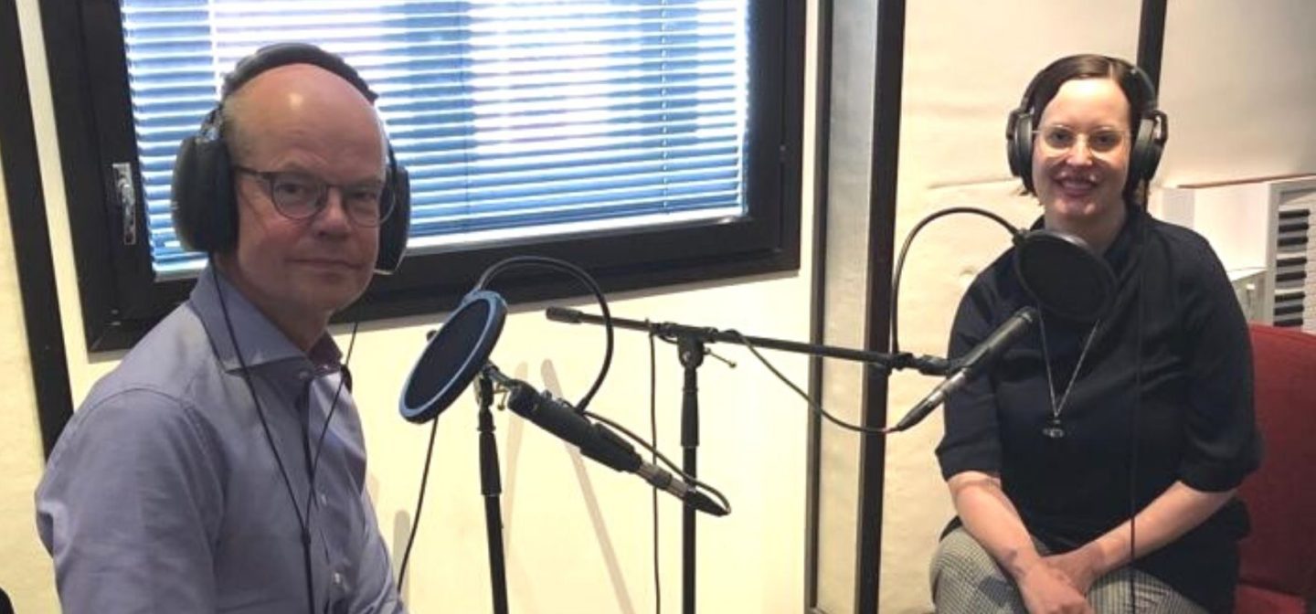 Olli-Pekka Heinonen ja Kati Palsanen studiossa