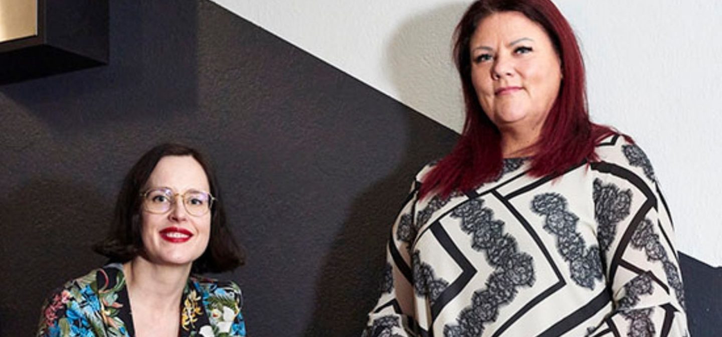 Kati Palsanen ja supernanny Pia Penttala