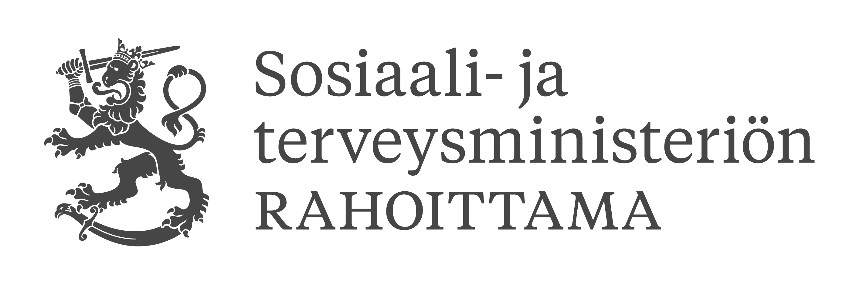 Sosiaali- ja terveysministeriö rahoittama -logo